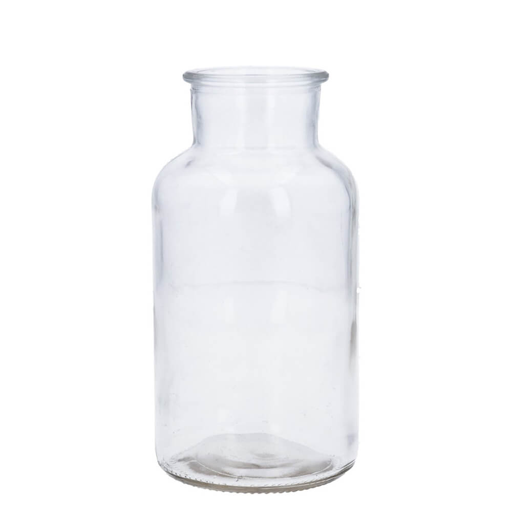 Gisela Graham Glass Clear Bottle Vase Medium